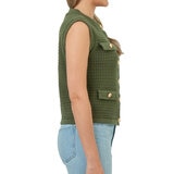 BLANKNYC Chaleco punto para Dama Verde Chica