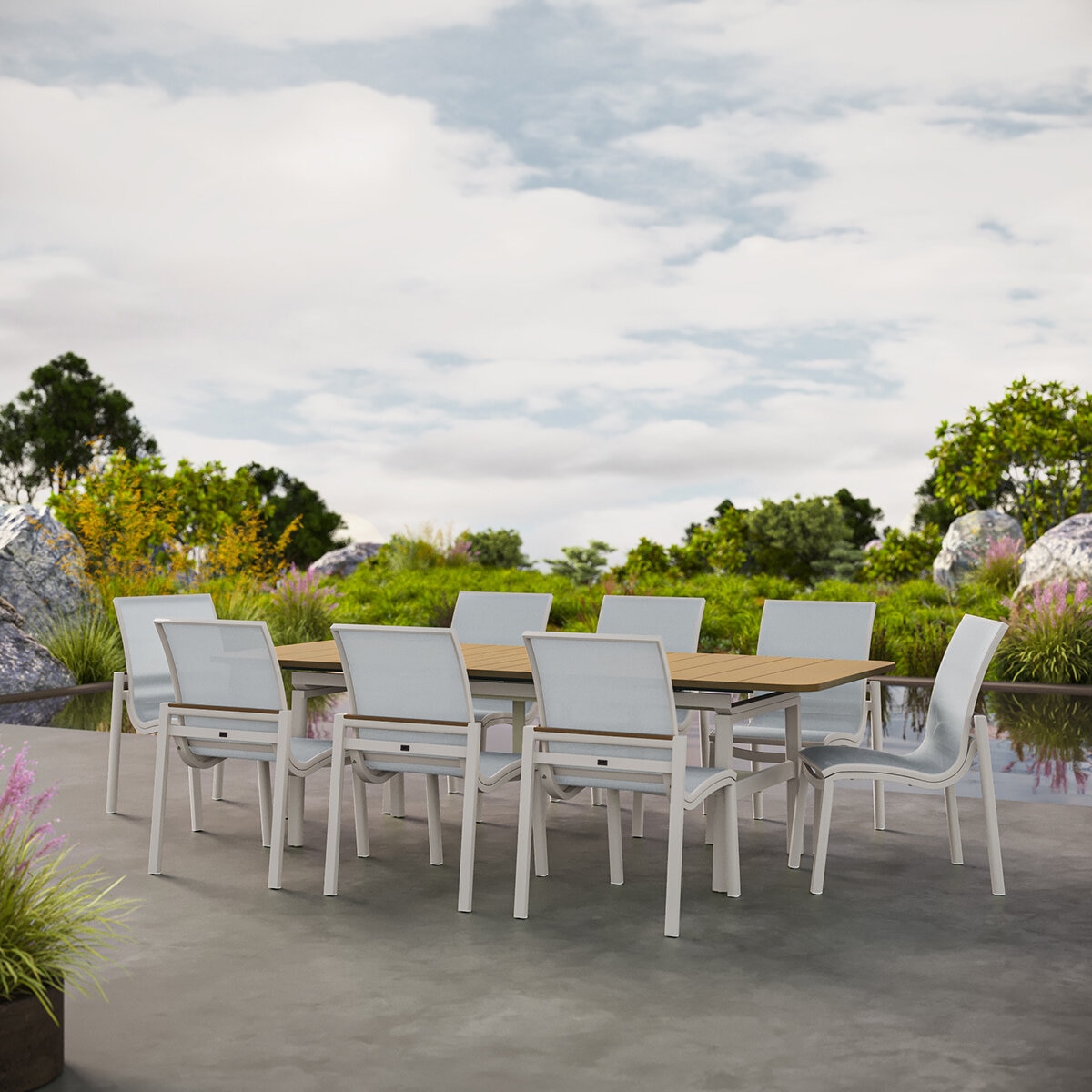 Agio, Morien Comedor para Jardín de 9 Piezas