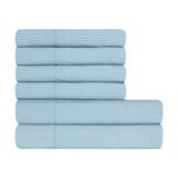 South Point Home Fashions, Juego de Sábanas Queen 6 Piezas, Thin Stripe Blue