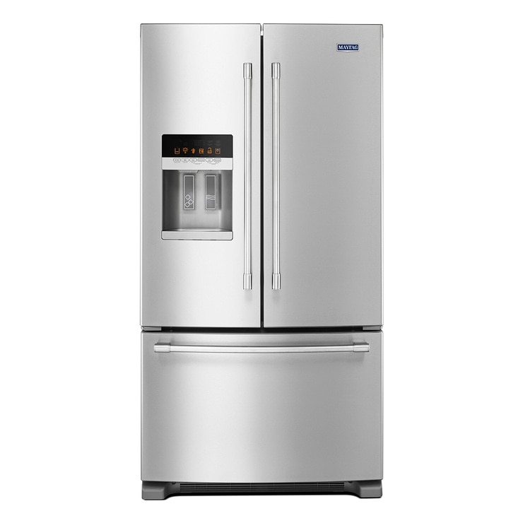 Refrigerador Maytag 25' French Door 3 puertas, color acero inoxidable