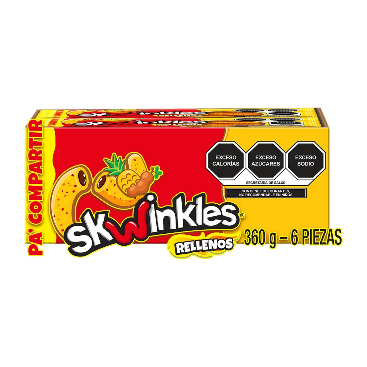 Skwinkles Rellenos Piña Tamarindo 6 pzas de 60g