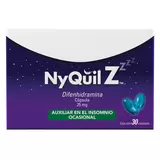 NyQuil Z Difenhidramina 25mg 2 Cajas con 30 Cápsulas c/u