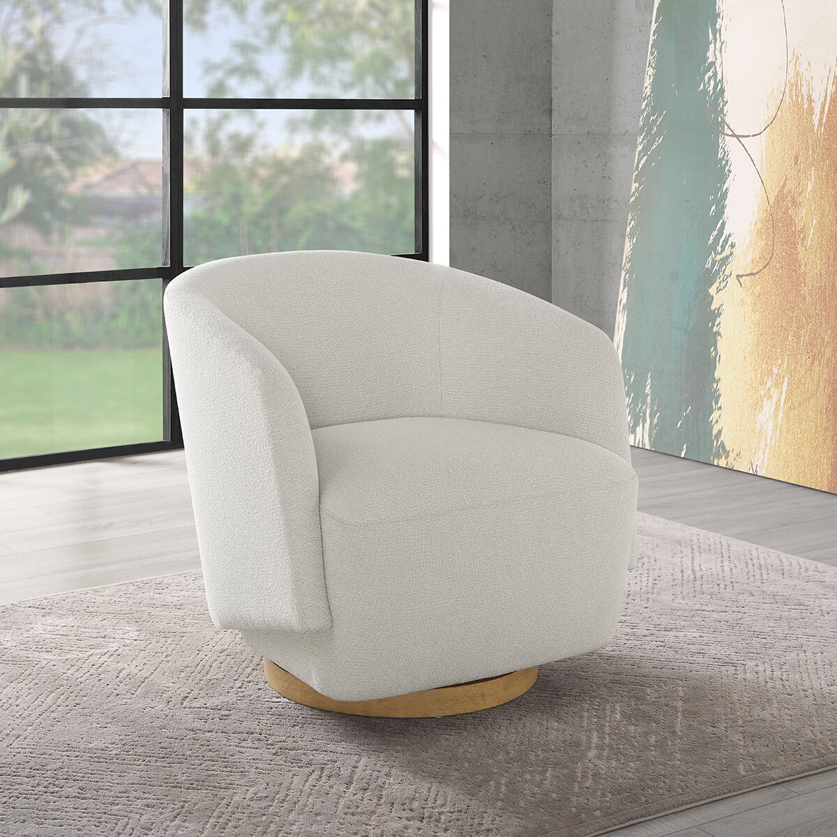 Henredon, Silla Giratoria de Bouclé