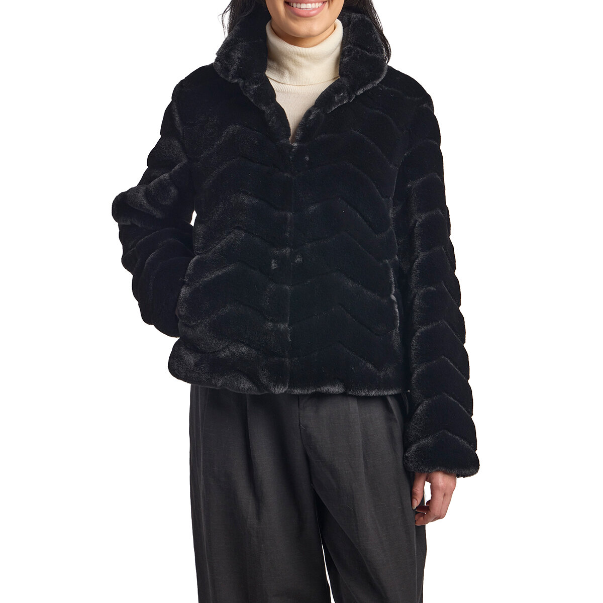 Pendleton Chamarra para Dama Negro Extra Grande Pendleton Chamarra para Dama Negro Extra Grande