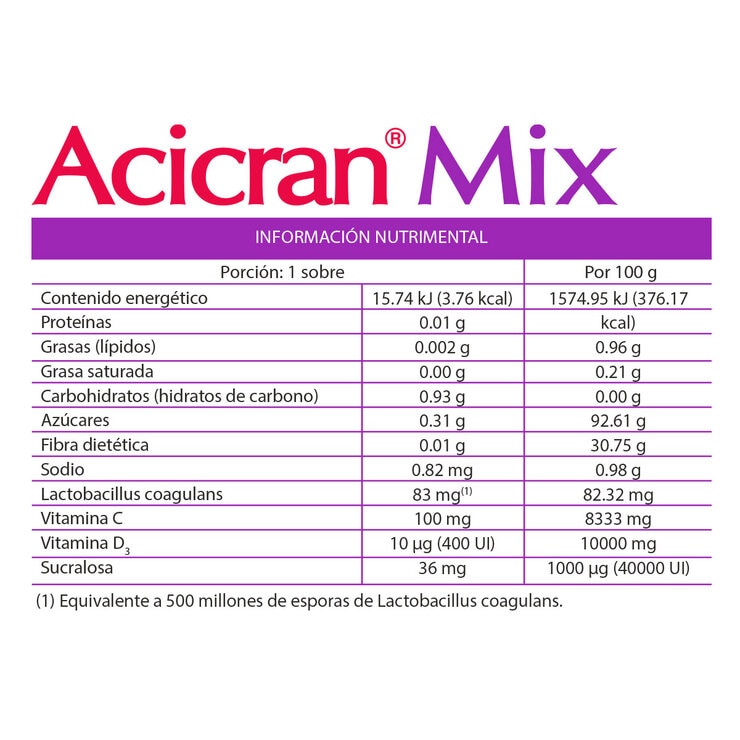 Acicran Mix 30 Sobres de 1 gr c/u