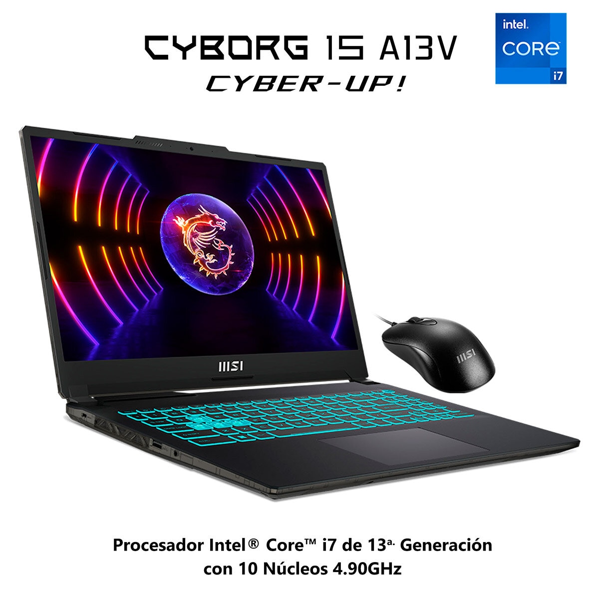MSI Cyborg Gaming 15 Laptop 15.6'' FHD Intel Core i7 16GB 512GB SSD + Mouse