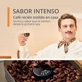 Krups Coffee Crush Experience, Cafetera Automática con Espumador de leche compatible con café en grano y molido