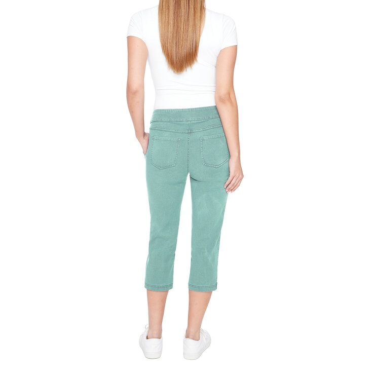 S.C. & CO Pantalones Capri para Dama Verde Extra Grande