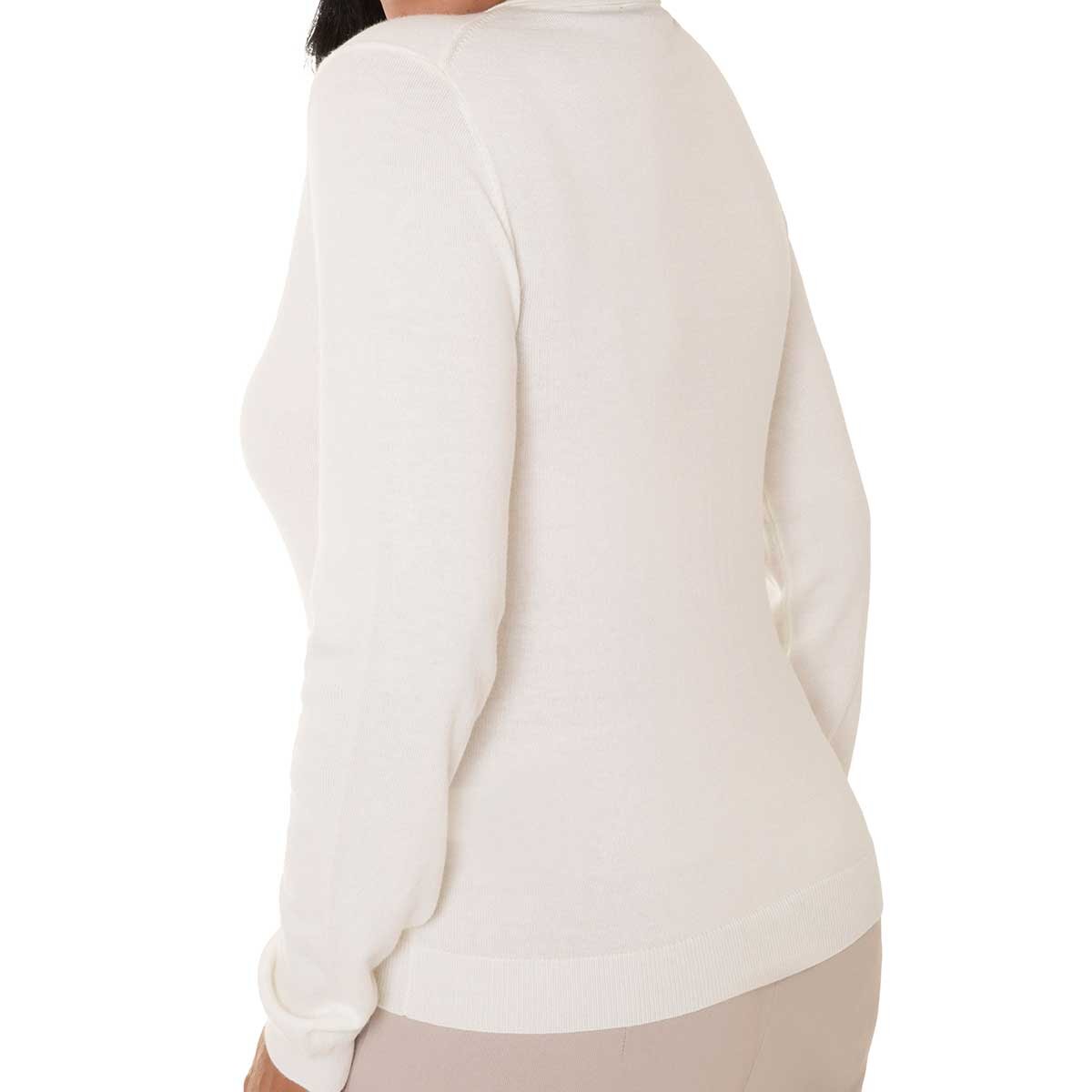 Mario Serrani Italy Suéter para Dama Blanco Grande