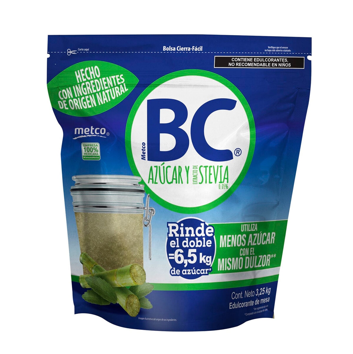 BC Azúcar y Extracto de Stevia 3.25 kg