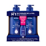 Nivea Body Milk Crema Corporal 2 pzs de 1l + 100 ml