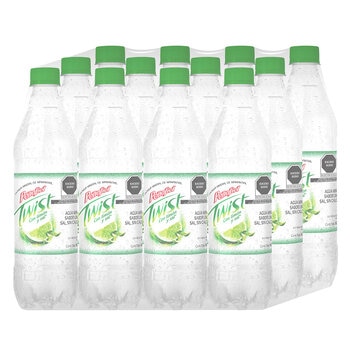 Peñafiel Twist Agua Mineral Sabor Limón 12 pzas de 600 ml Peñafiel Twist Agua Mineral Sabor Limón 12 pzas de 600 ml