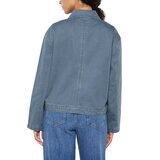 Three Dots Chamarra ligera para Dama Azul Extra Grande