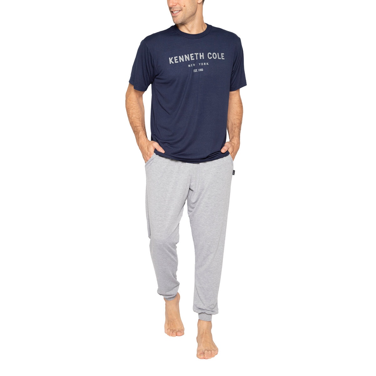 Kenneth Cole New York Set de Pijama para Caballero azul extra grande