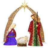 Set de Nacimiento con Luces Parpadeantes 2.10 m