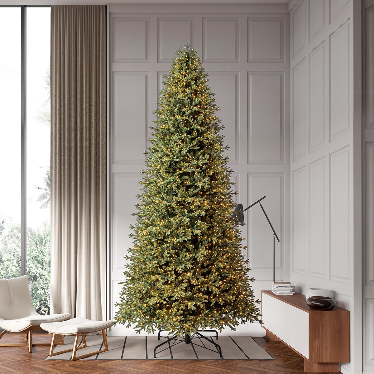 Árbol de Navidad Artifical de 3.6m Preiluminado con 4,430 Luces