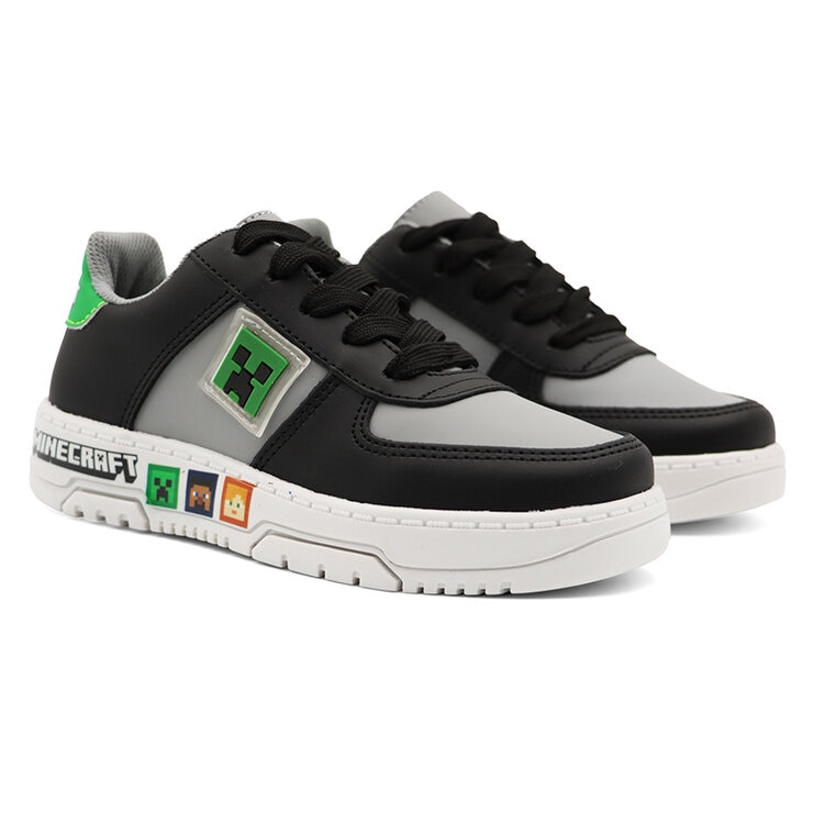 Minecraft, Tenis Original para Niño, Color Negro-Gris, Varias Tallas Minecraft, Tenis Original para Niño, Color Negro-Gris, Varias Tallas