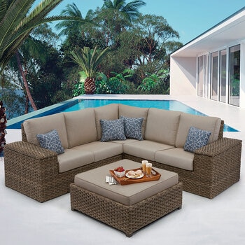 West Coast Casual, Sala para Jardin Alys de 4 Piezas