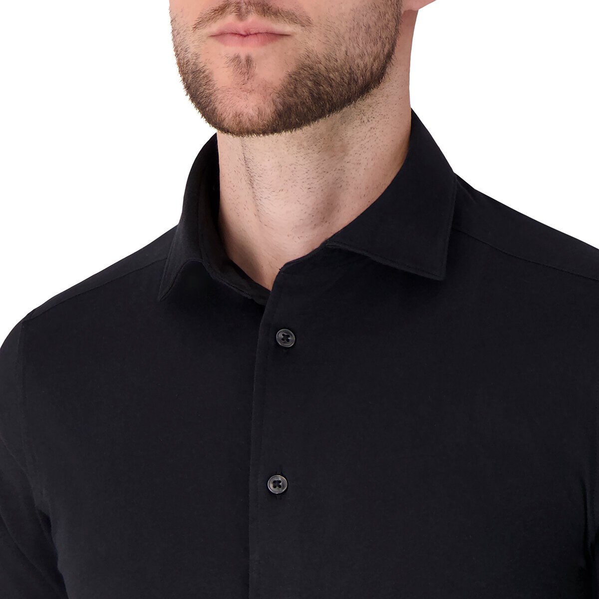 Victor Emmanuel Camisa para Caballero Negro Cuello 15 Manga 32/33