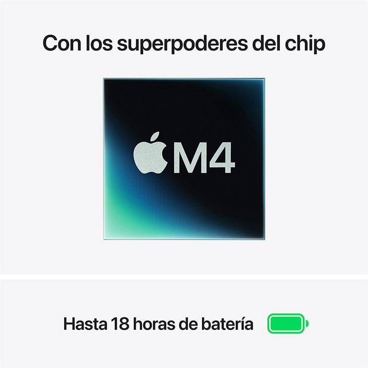 Apple MacBook Air 15" Chip M4 256GB Azul Cielo CPU de 10 núcleos GPU de 10 núcleos Memoria unificada de 16GB