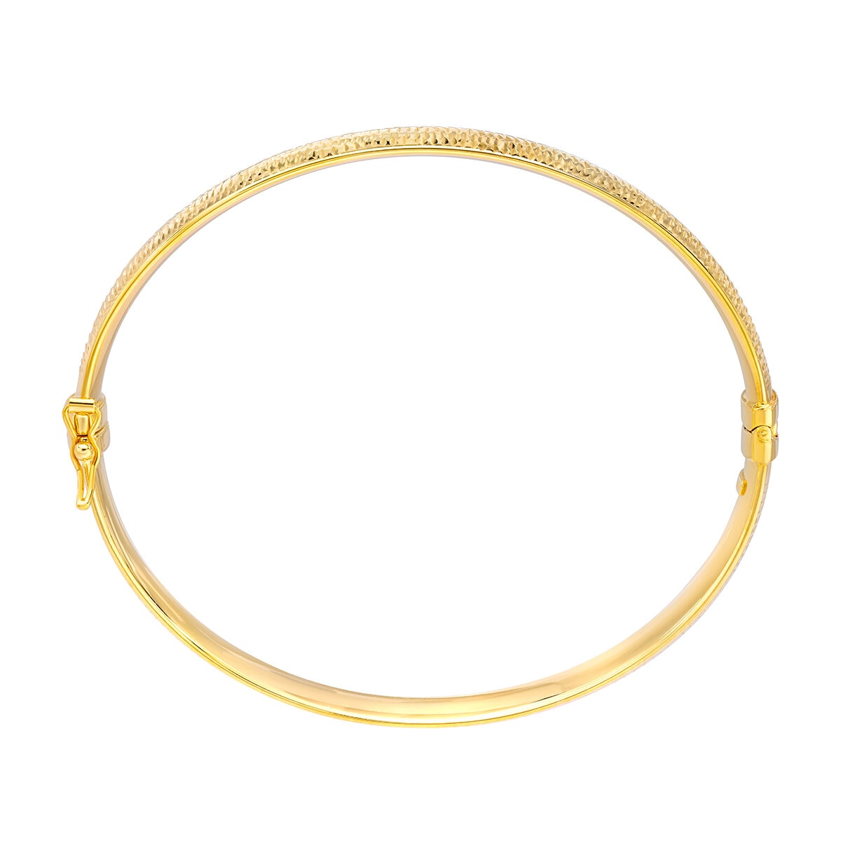 Brazalete con Corte de Diamante, Oro Amarillo de 14k