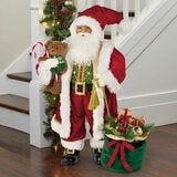 Figura de Santa con Oso, 91.5 cm Figura de Santa con Oso, 91.5 cm
