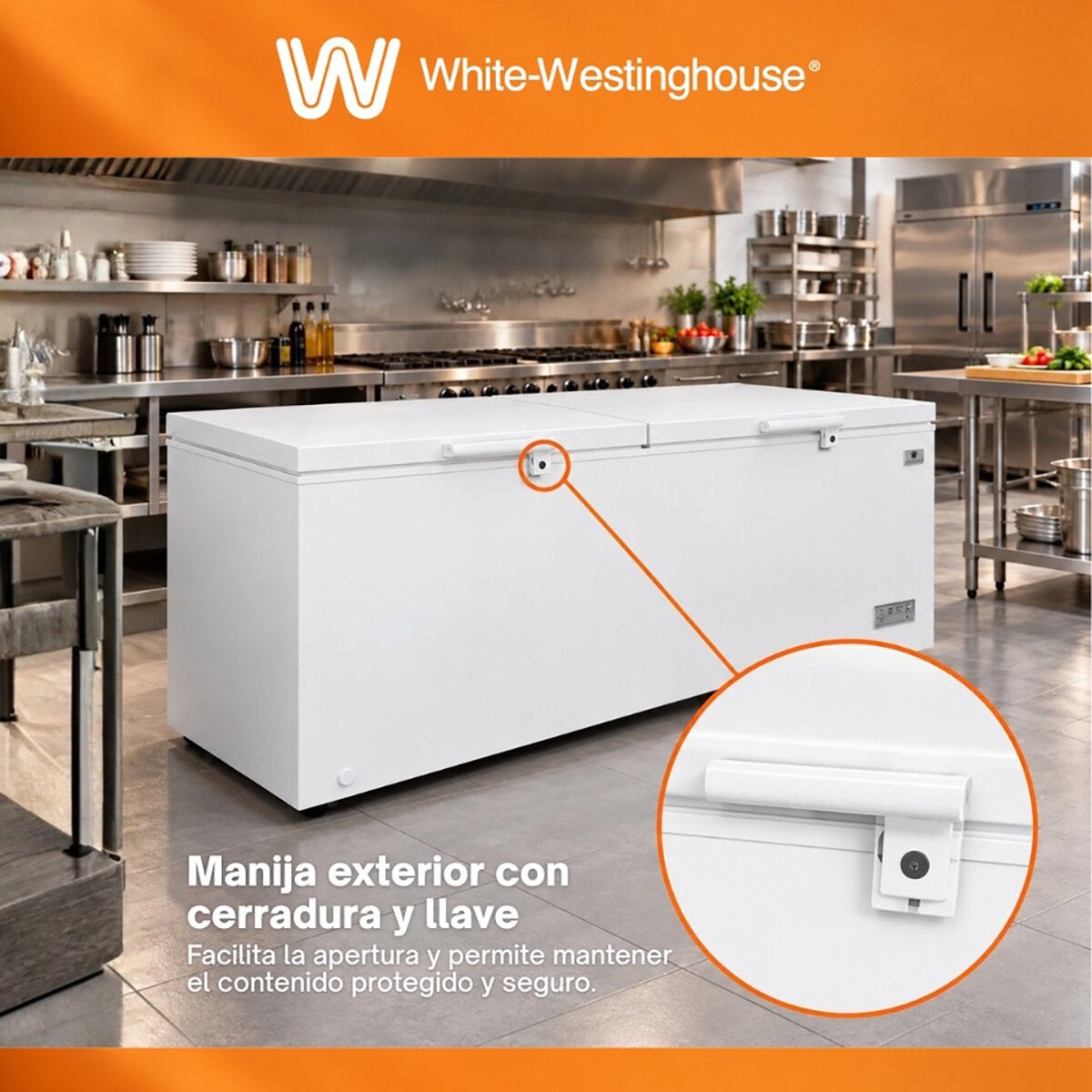 White-Westinghouse Congelador Horizontal 25' White-Westinghouse Congelador Horizontal 25'