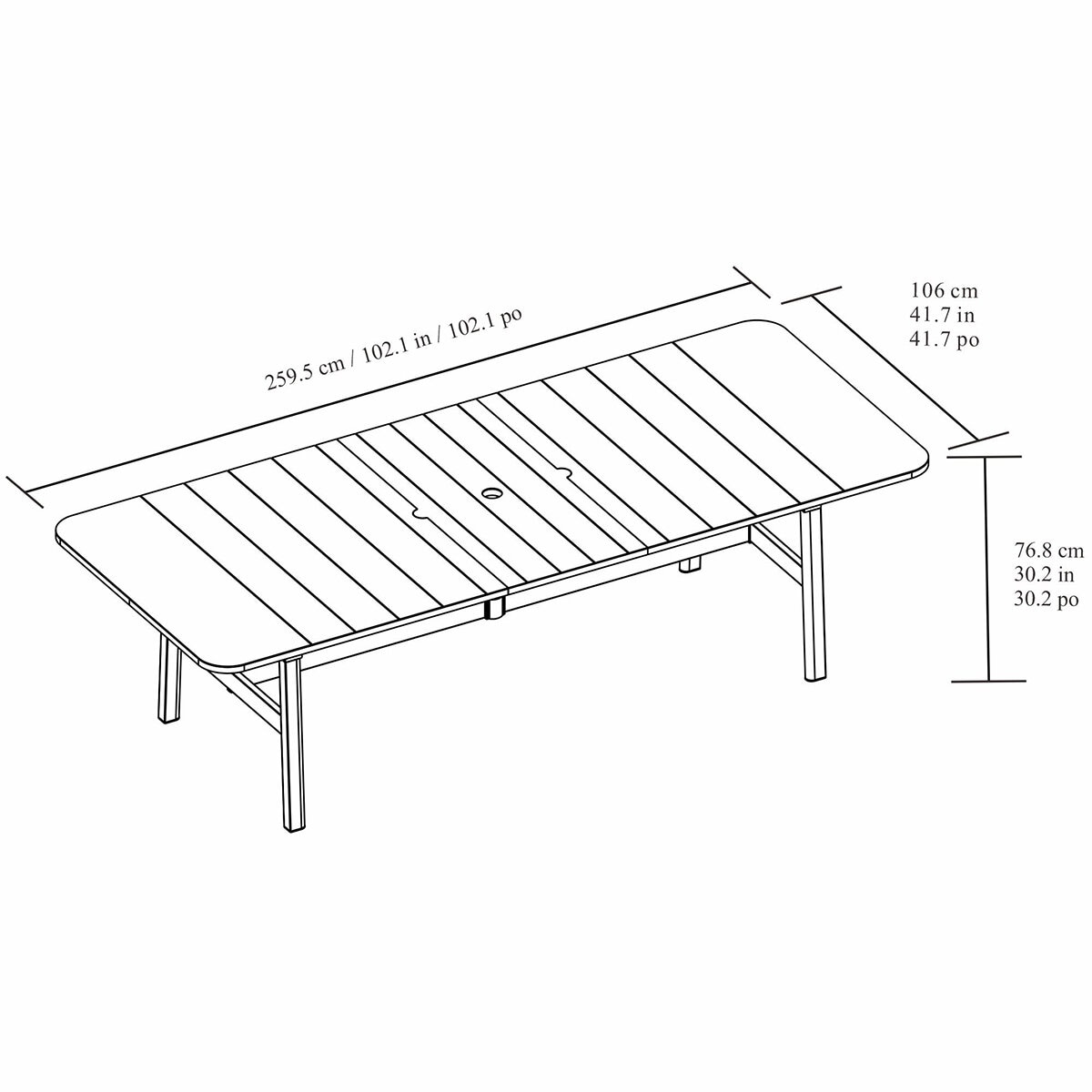 Agio, Morien Comedor para Jardín de 9 Piezas