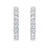 Aretes, Arracadas de Diamantes 0.35ctw, Oro Blanco 14K