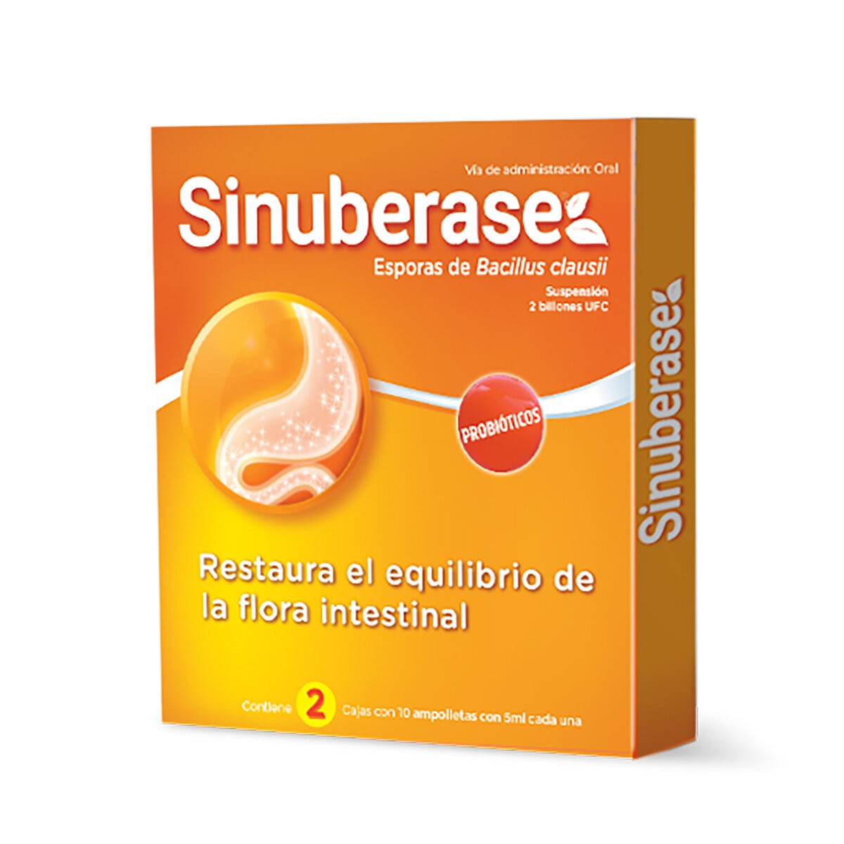 Sinuberase suspensión 2 Billones UFC 2 Cajas con 10 Ampolletas
