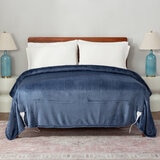 Berkshire Cobija Eléctrica, Queen, Color Azul