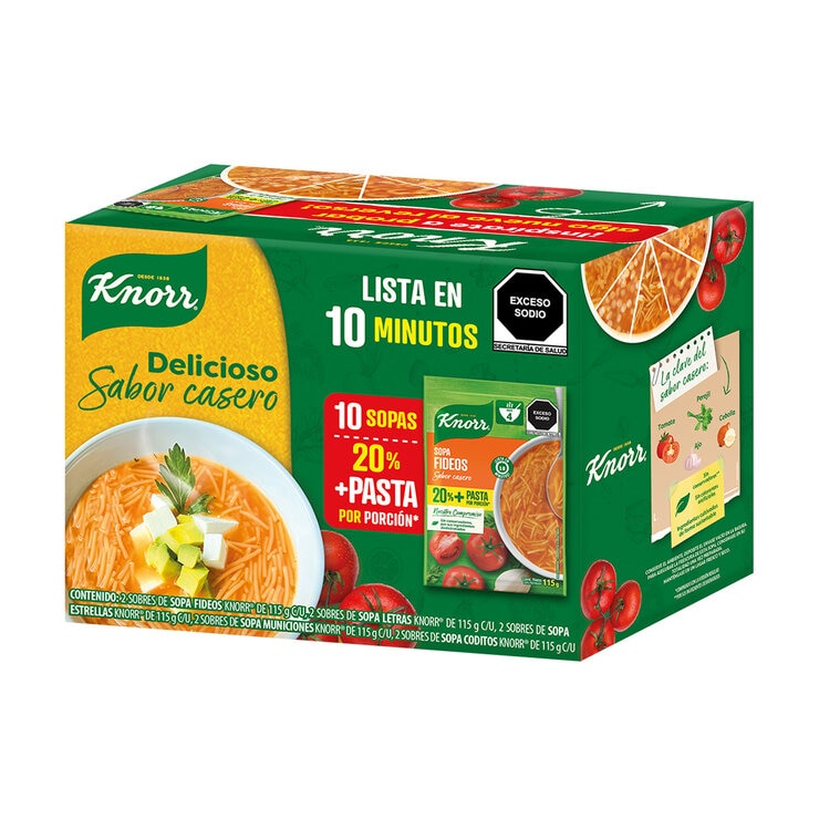 Knorr Sopas Surtidas 10 pzas de 115 g