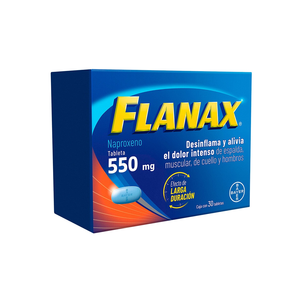 Flanax Naproxeno Caja con 30 Tabletas de 550mg c/u