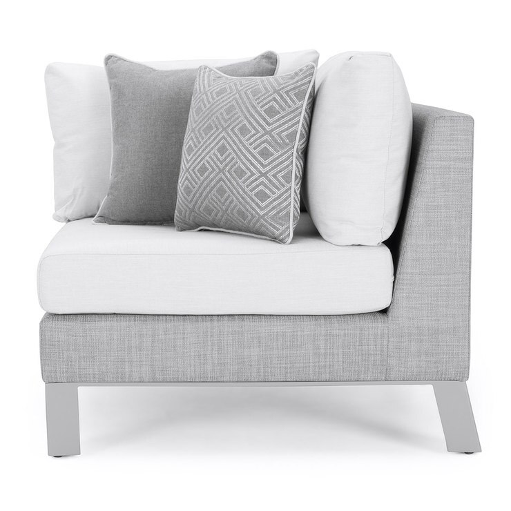 Portofino Sala de Patio Mordern Sling de 6 piezas, Color Gris con