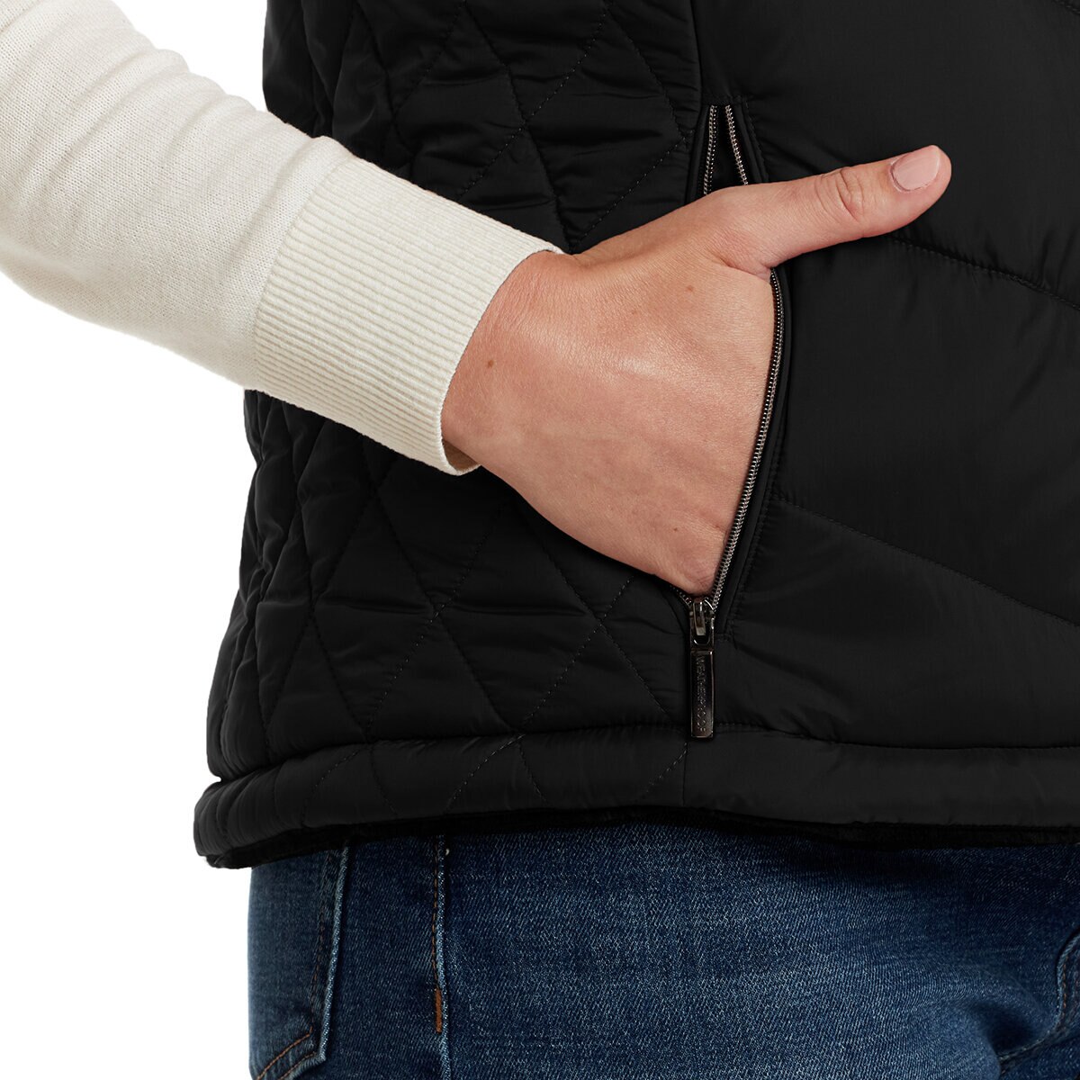 Weatherproof Chaleco reversible para Dama Negro Grande