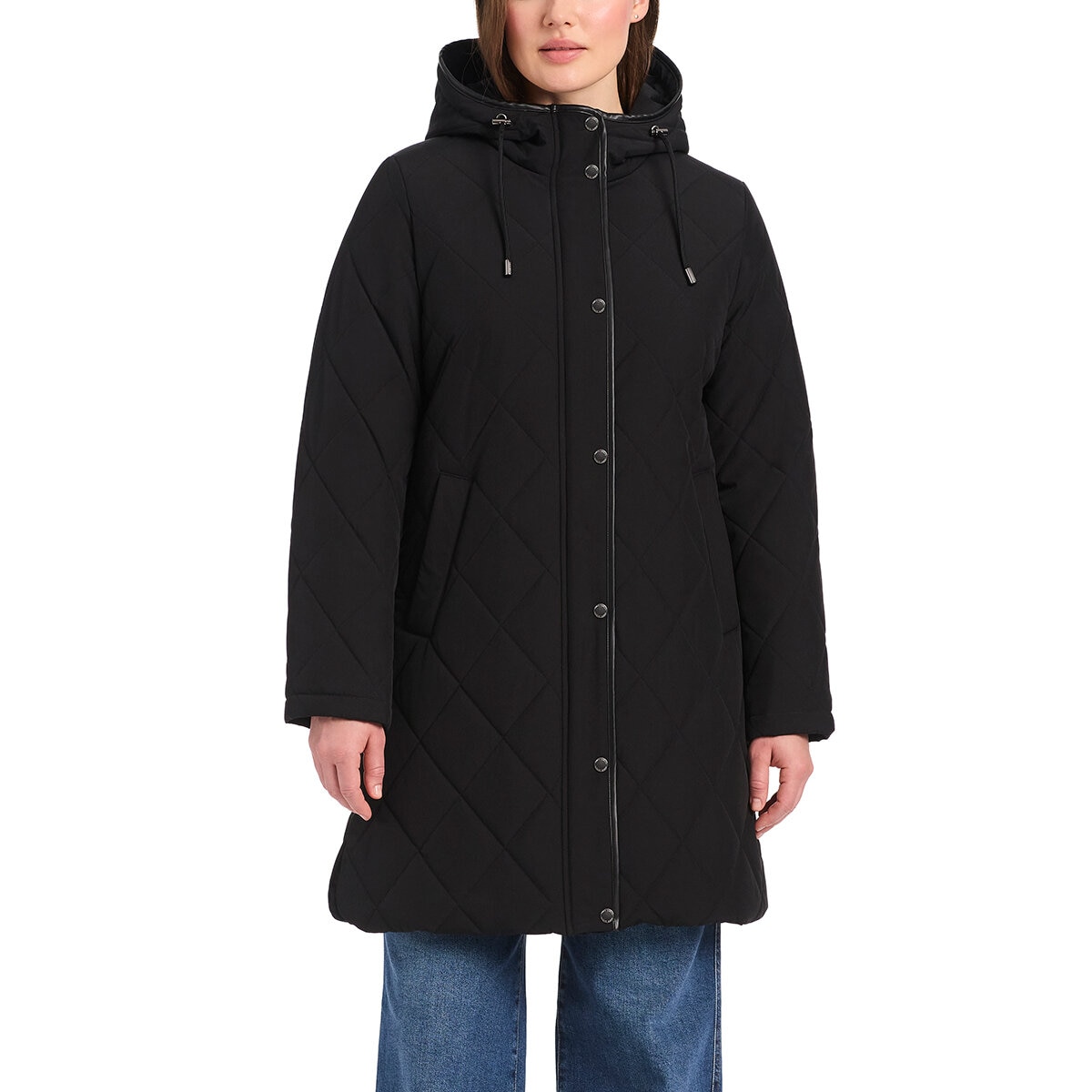 Vince Camuto Chamarra para Dama Negro Extra Grande