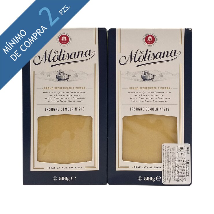 Pasta Italiana para Lasagna La Molisana 2 de 500 g Costco México