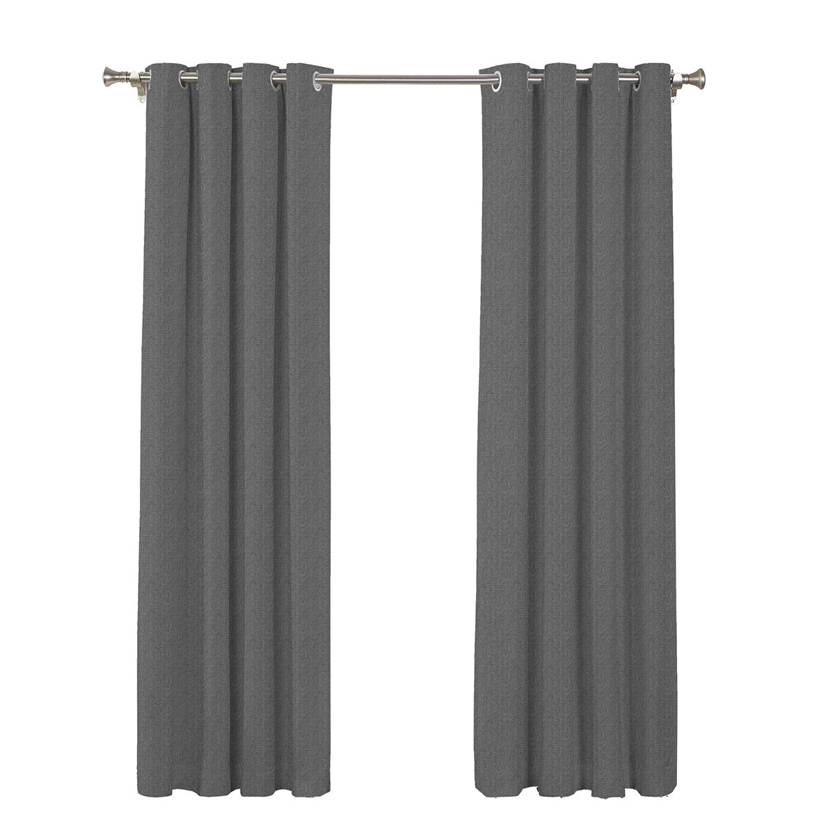 SUN + BLK Cortinas con Bloqueo Total de Luz 132cm x 241cm CHARCOAL 
