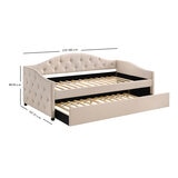 Coaster, Sadie, Sofá Cama Daybed, Color Gris Pardo