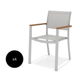 Midtown Concept, Tagula Set de 4 Sillas para Exterior
