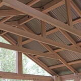Yardistry pérgola de madera de 4.2 m x 3.6 m con techo de aluminio