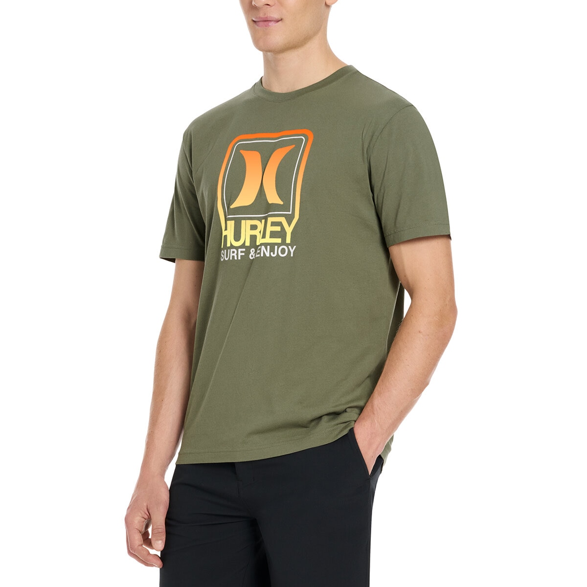 Hurley Playera para Caballero Verde Extra Grande