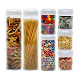 AG, Set de 7 contenedores para cocina con tapa hermética, Tapa Color Blanco