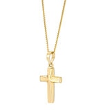 Dije de Cruz, Reversible, Oro Amarillo 14K