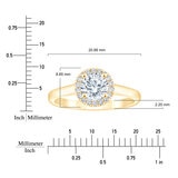 e Compromiso, Diamantes 1.10ctw, Oro Amarillo de 14K