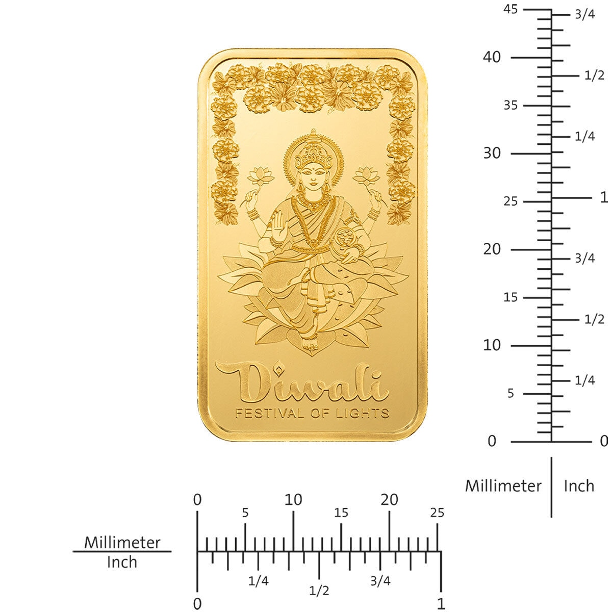 Lingote de Oro, 1 oz PAMP, Diwali, Festival de las Luces