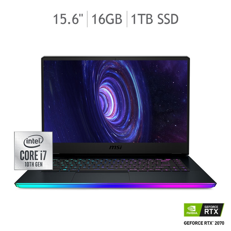 MSI Laptop 15.6" Intel® Core™ i7-10750H con NVIDIA GeForce® RTX2070 Super