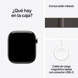 Apple Watch S10 (GPS + Cellular) Caja de titanio pizarra 46mm con correa Milanese Loop Pizarra (S/M)