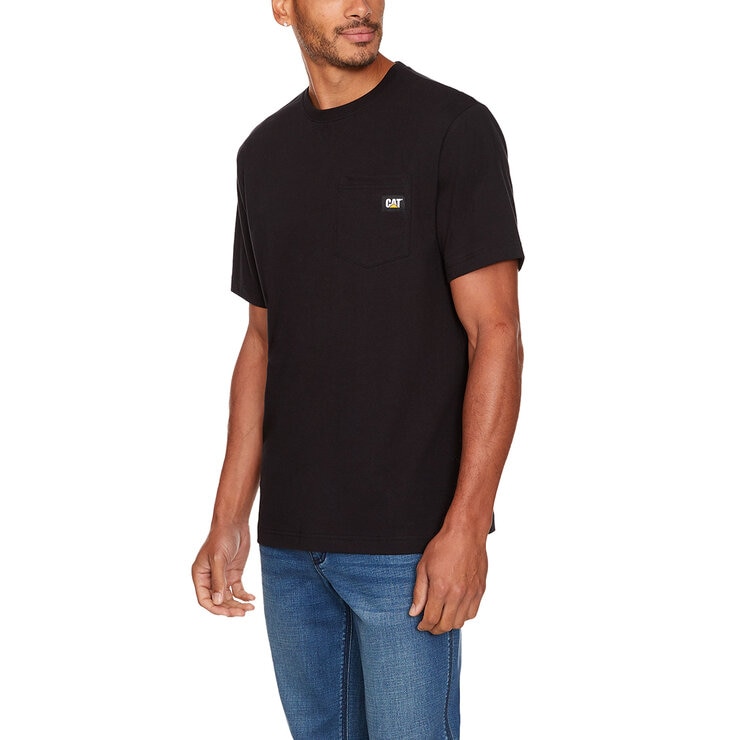 Caterpillar Playera para Caballero Negro Grande