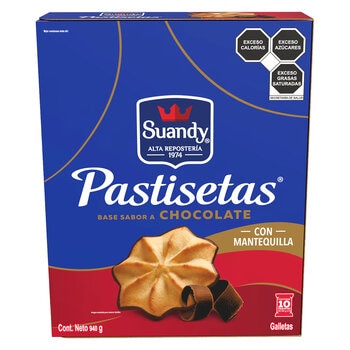 Suandy Pastisetas Base con Chocolate 940 g